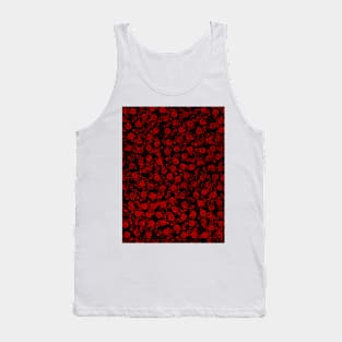 Red Washed Flowers Tank Top